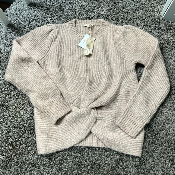 Mystree Twist Sweater Dusty Rose Pink Women’s Size Small New With Tags - Picture 1 of 4
